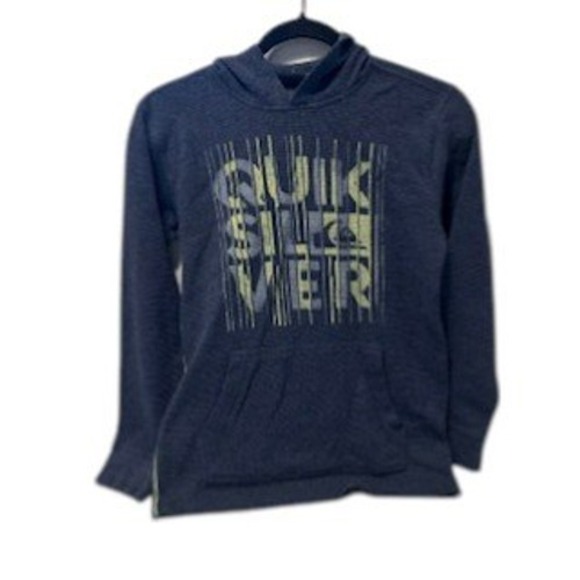 Quiksilver Boys Hoodie Navy Long Sleeve Pullover Youth Size Medium 10/12‎ - Picture 1 of 8